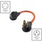 Ac Works Plug Adapter, STW, 6-50R, 10-30P, 6-50P, 10-30P, 1.5 ft., Orange WD1030650-018 - alternate 5